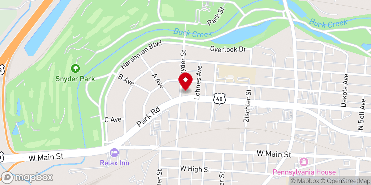 Map showing location of Greater Life Apostolic Church