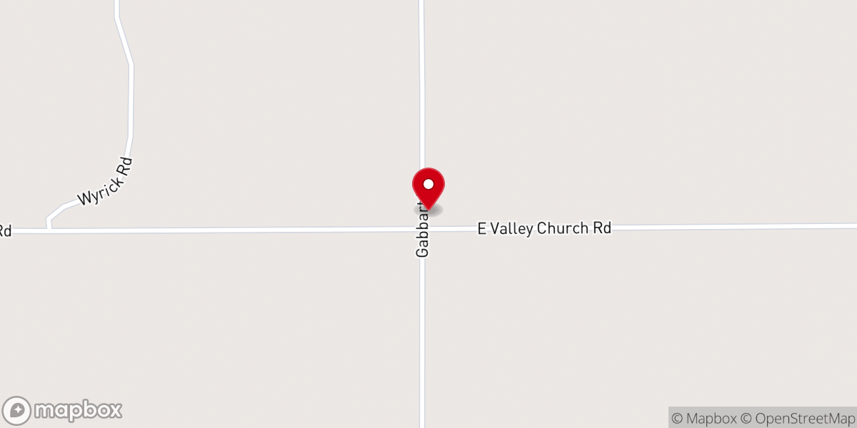 Map showing location of McGee Valley Baptist Church