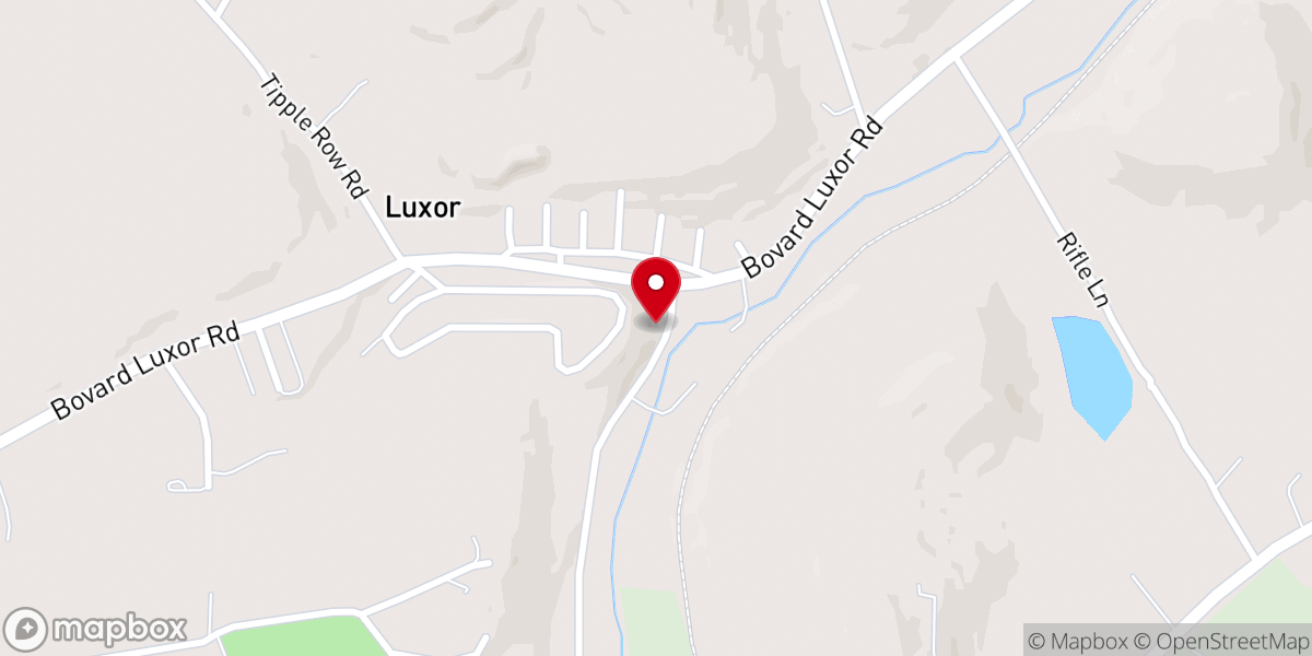 Map showing location of Luxor Methodist Church of Greensburg