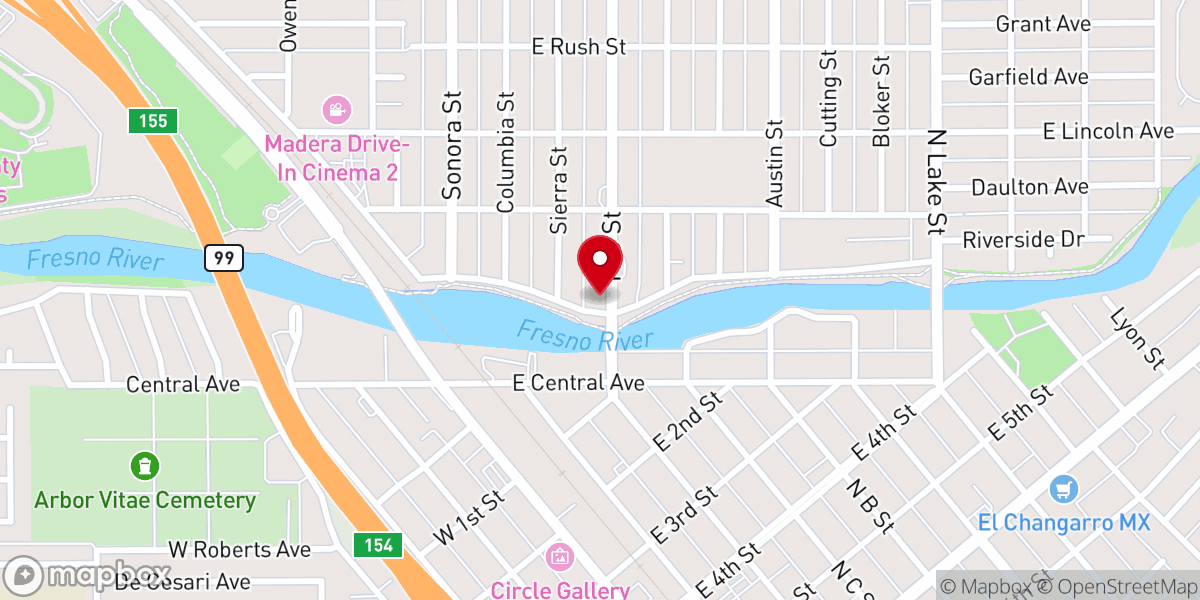 Map showing location of Iglesia Universal