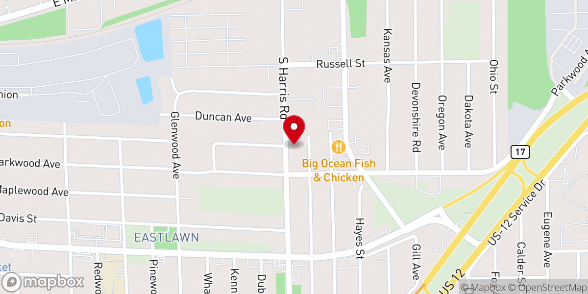 Map showing location of Faith Assembly Church