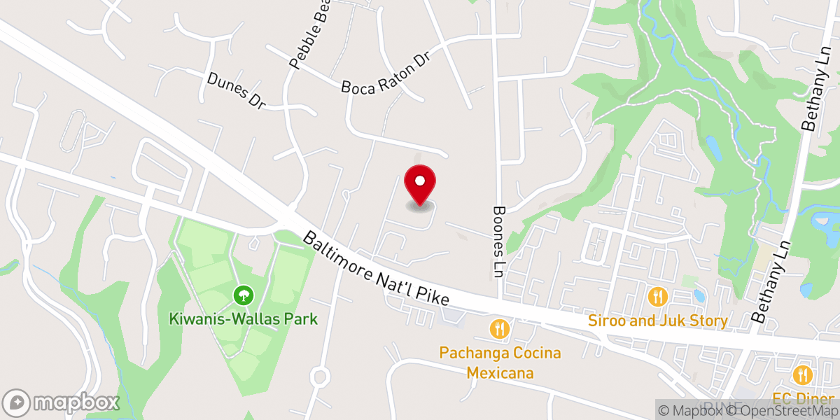 Map showing location of Pine Orchard Church of the Brethren