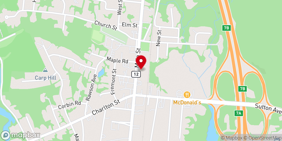 Map showing location of St. Roch's Catholic Church