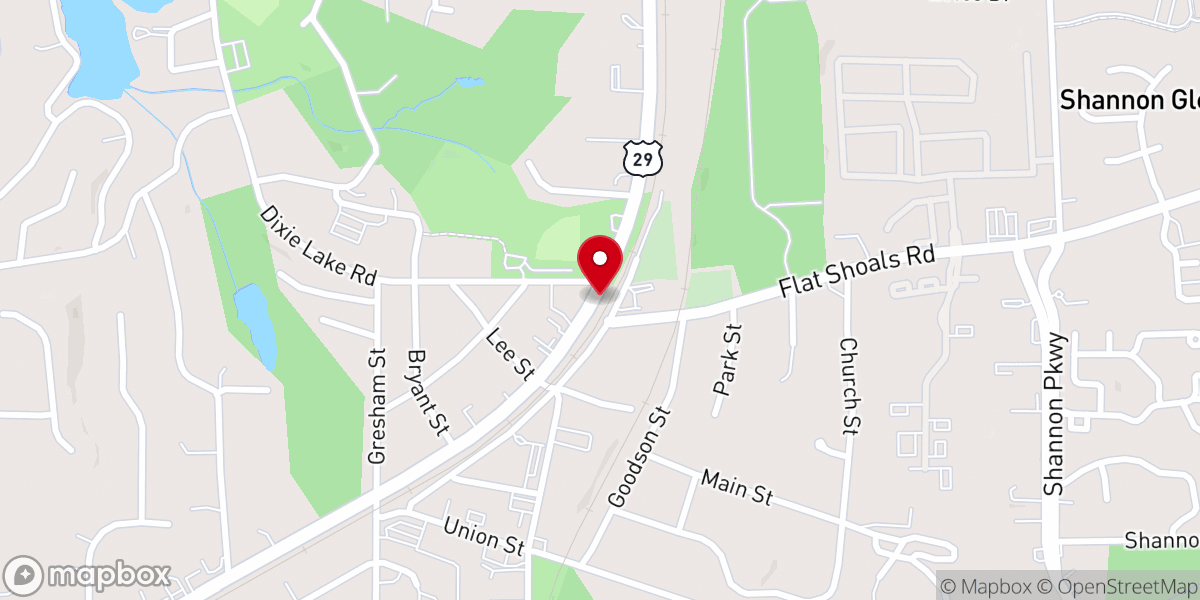 Map showing location of Union Grove Baptist Church of Union City Inc