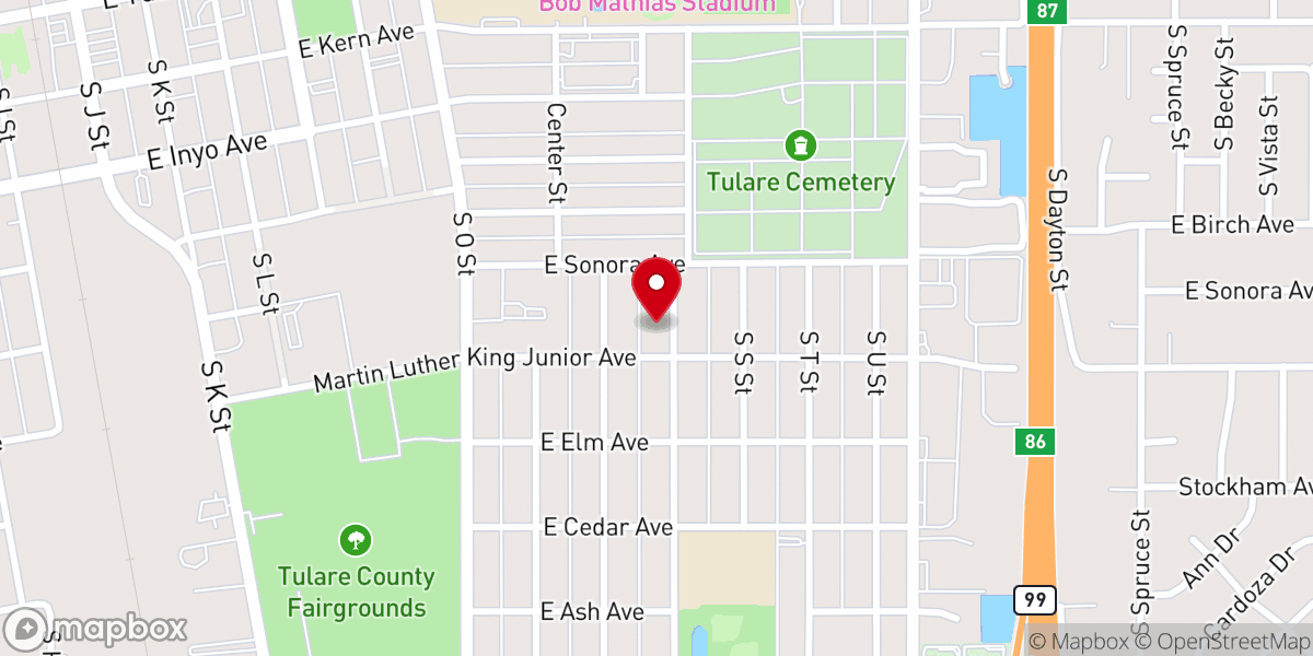 Map showing location of Mt Zion Temple Church