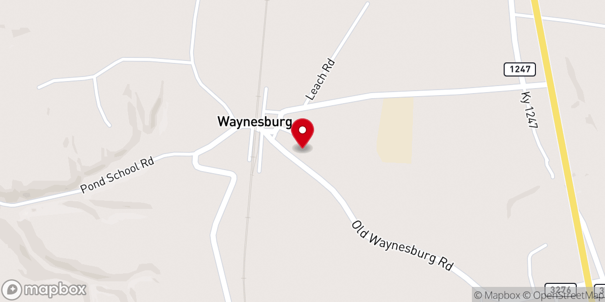 Map showing location of Double Springs Baptist Church