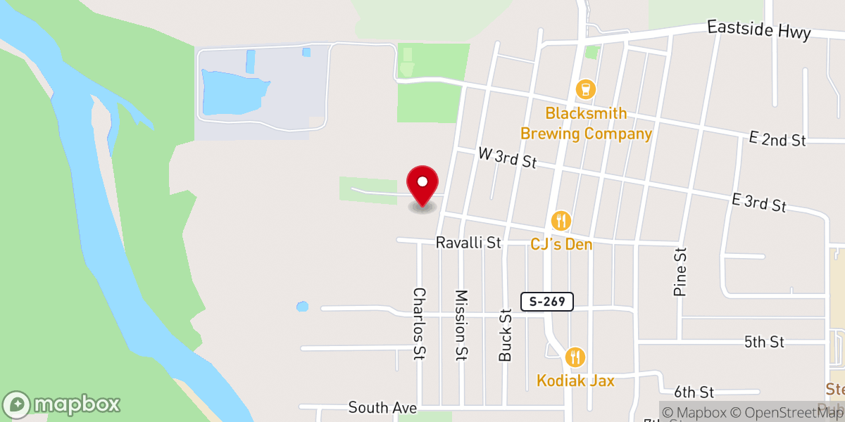 Map showing location of Historic St. Mary's Mission
