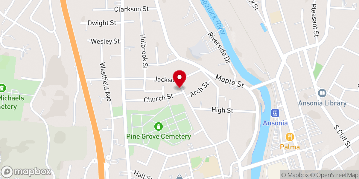 Map showing location of Church of the Resurrection