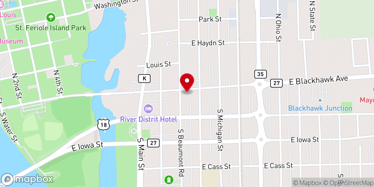 Map showing location of Catholic Charities