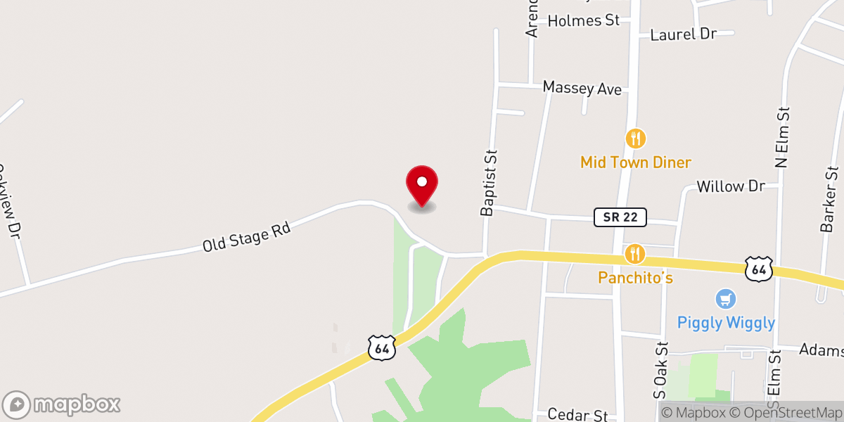 Map showing location of Reel Church