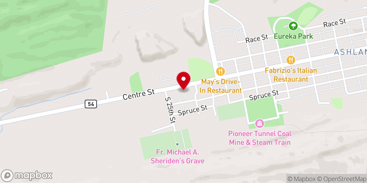 Map showing location of Zion's Reformed United Church of Christ