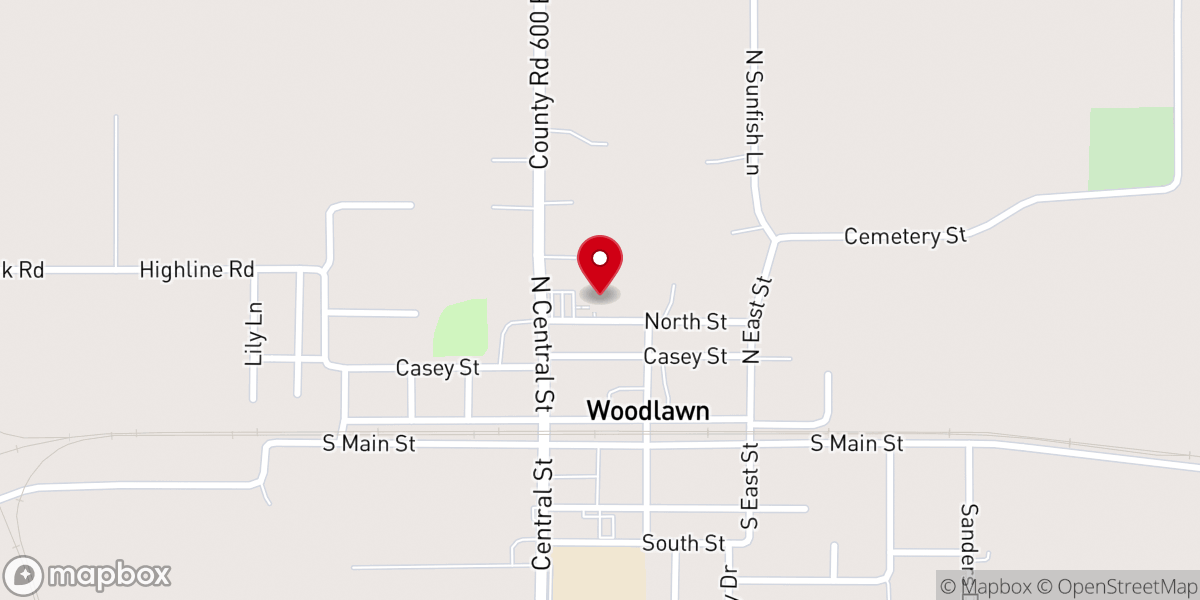 Map showing location of First Baptist Church