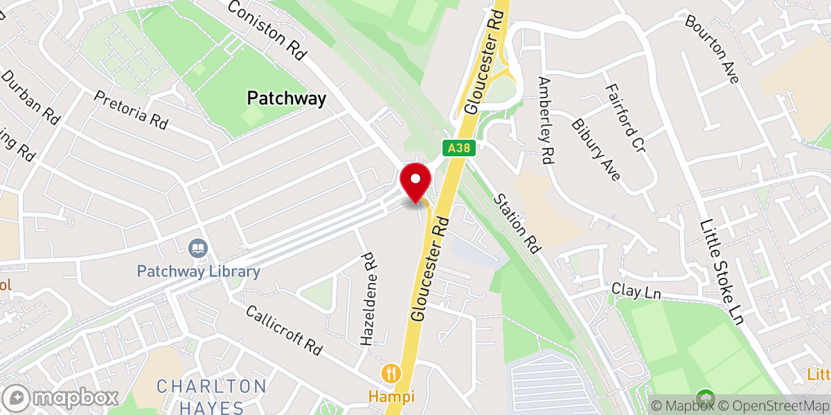 Map showing location of Holy Family Catholic Church