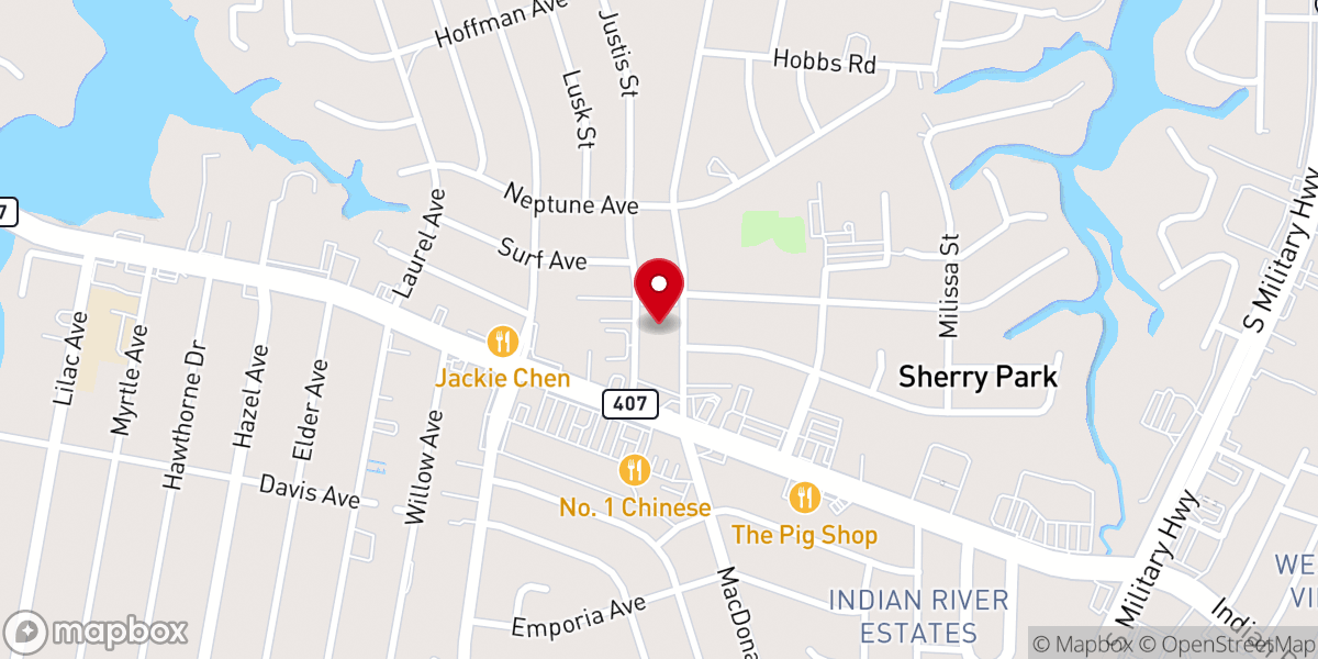 Map showing location of Eastminster Presbyterian Church