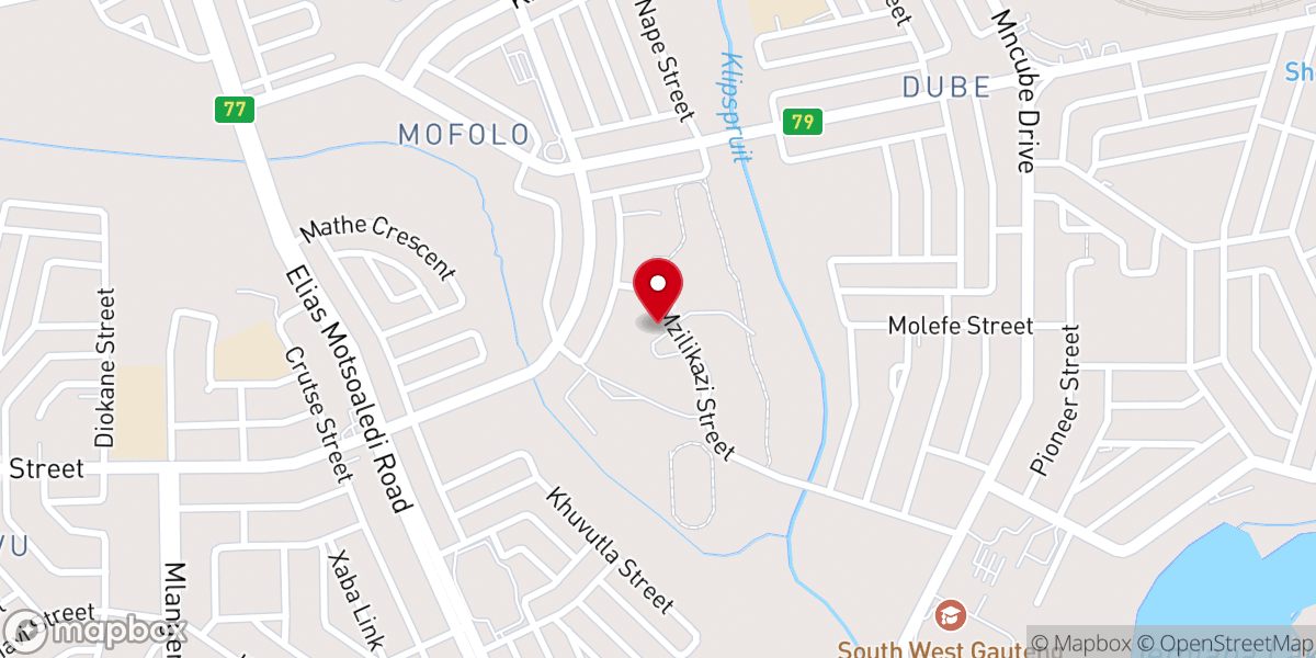 Map showing location of Roman Catholic Church