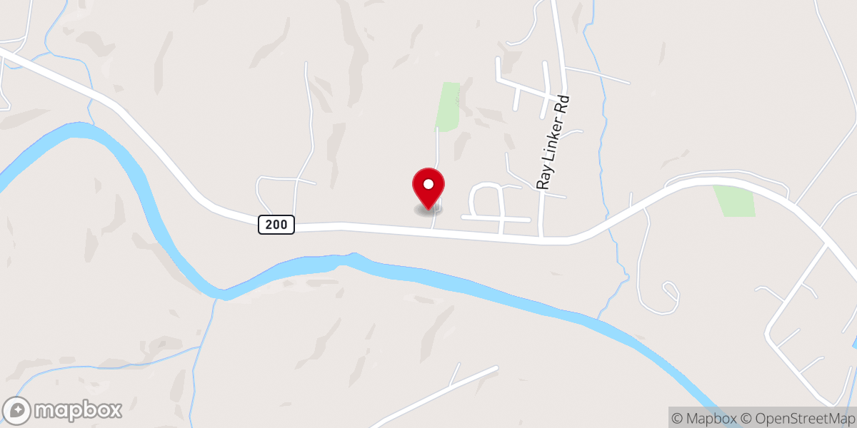 Map showing location of St. Paul United Methodist Church