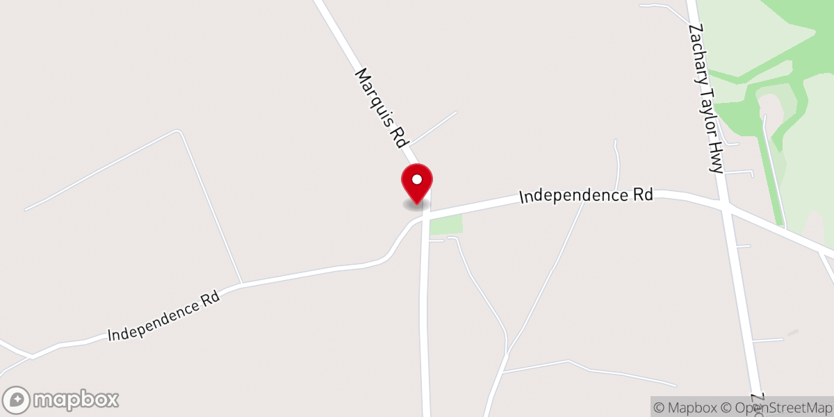 Map showing location of Bethel Baptist Church