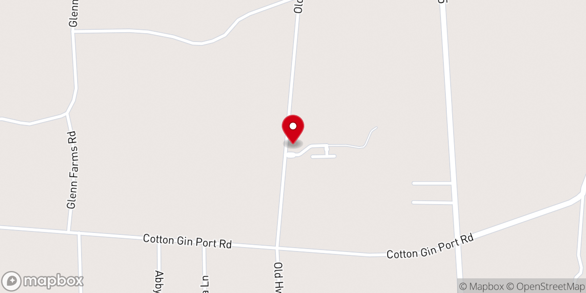Map showing location of Mt Olive MB Church