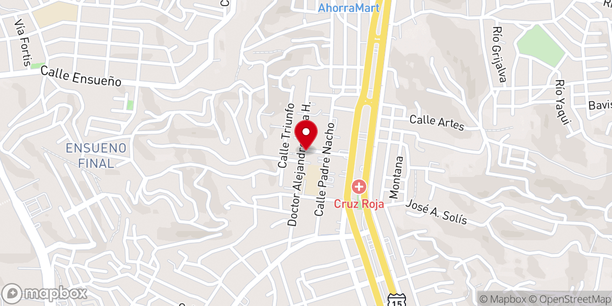 Map showing location of Diócesis de Nogales