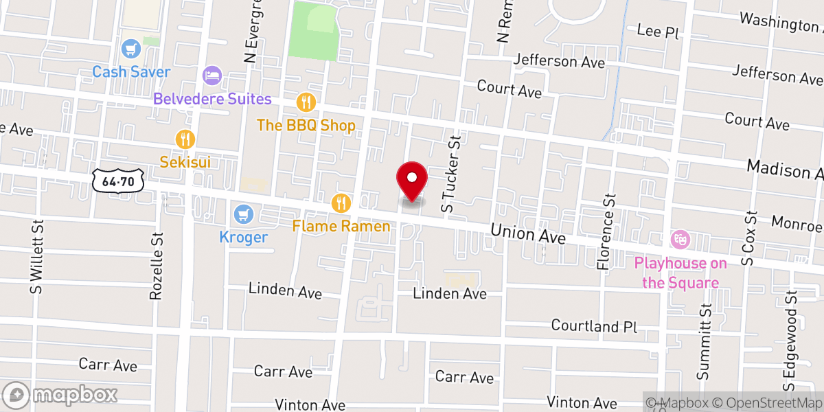 Map showing location of All Saints Presbyterian Church