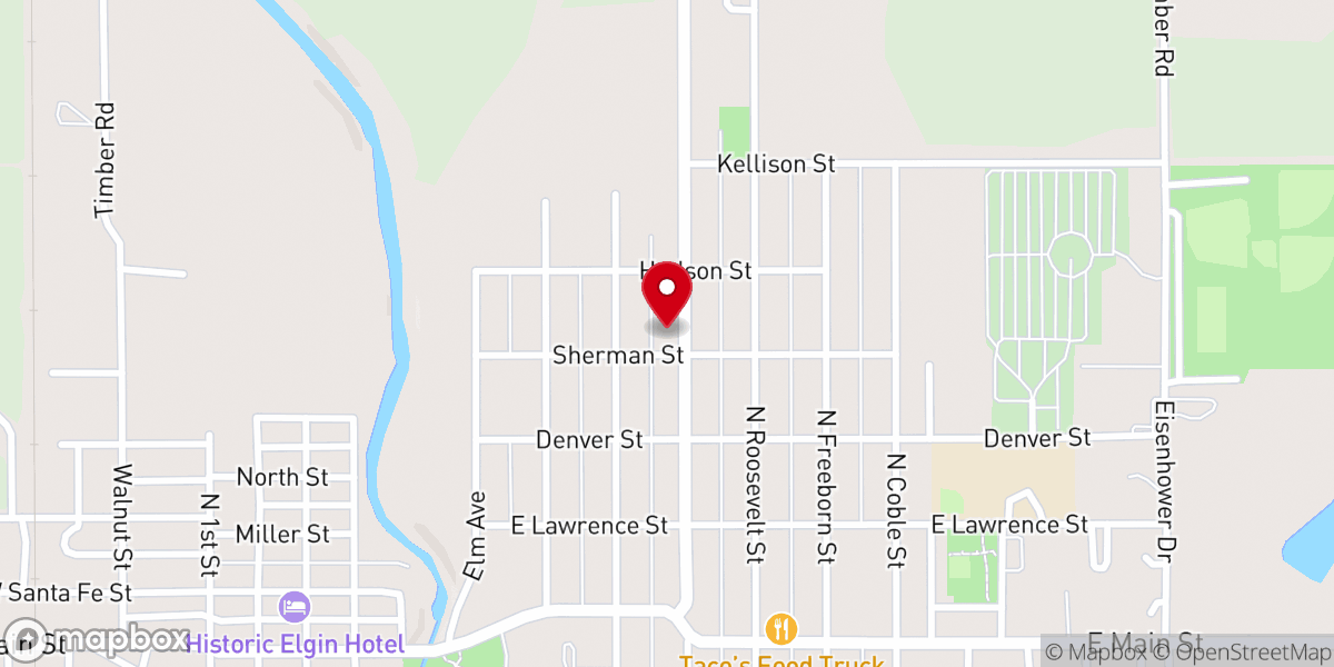 Map showing location of Holy Family Parish at St Mark Catholic Church
