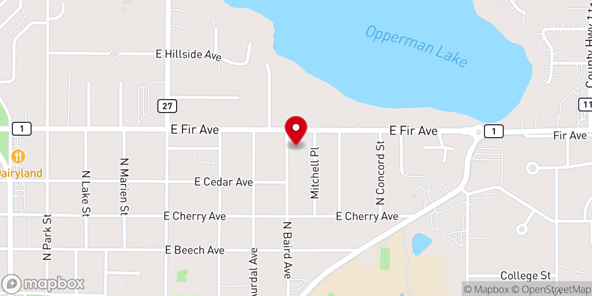 Map showing location of Living Faith Church