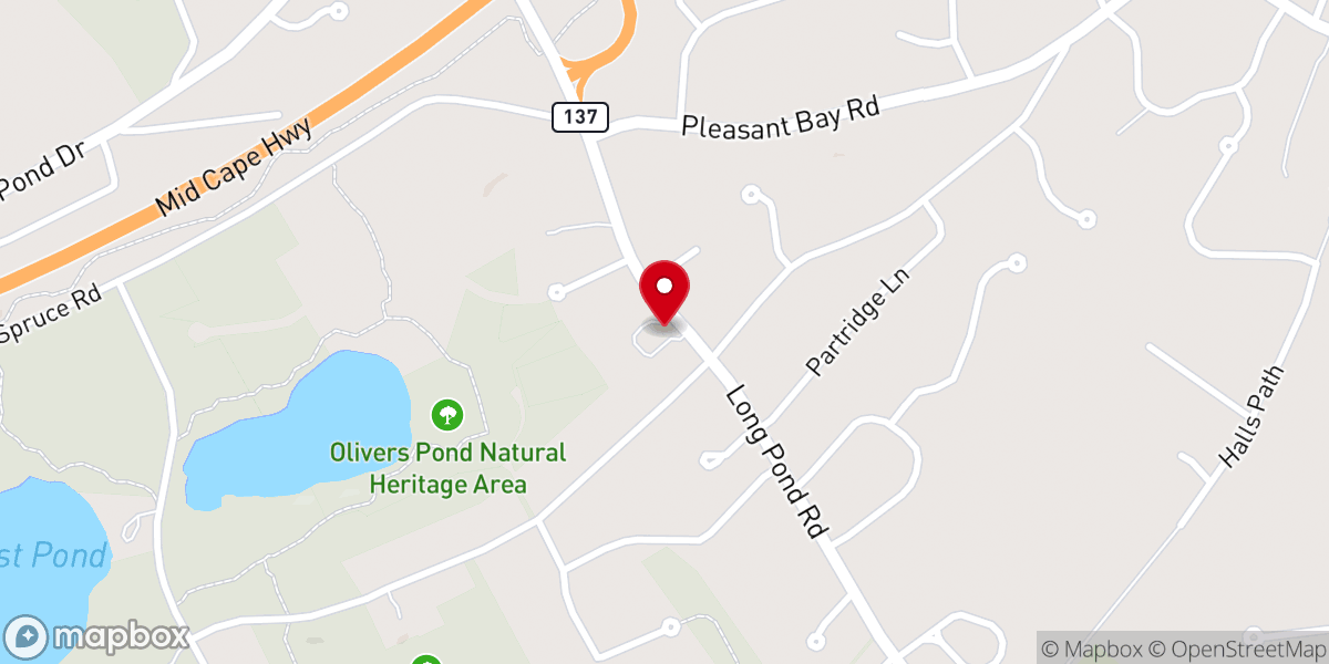 Map showing location of St. Peter's Lutheran Church