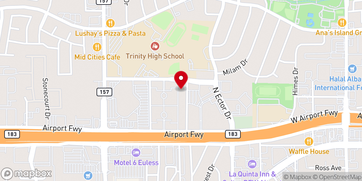 Map showing location of Sheppard Drive Baptist Church