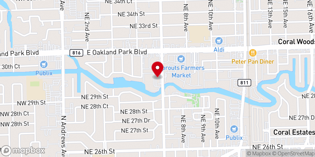 Map showing location of National Catholic Church of North America