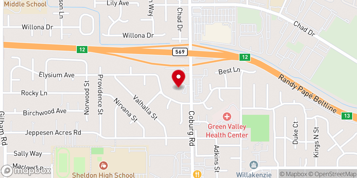 Map showing location of Open Table Church