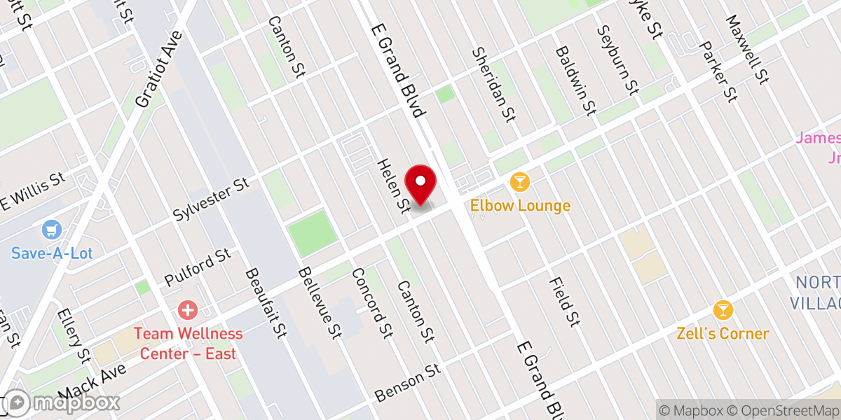 Map showing location of Greater Mt Carmel Baptist Church