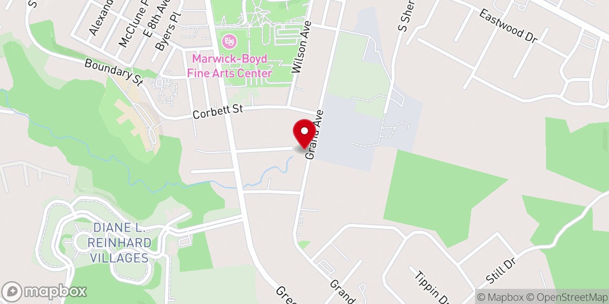 Map showing location of Grand Avenue Church of Christ