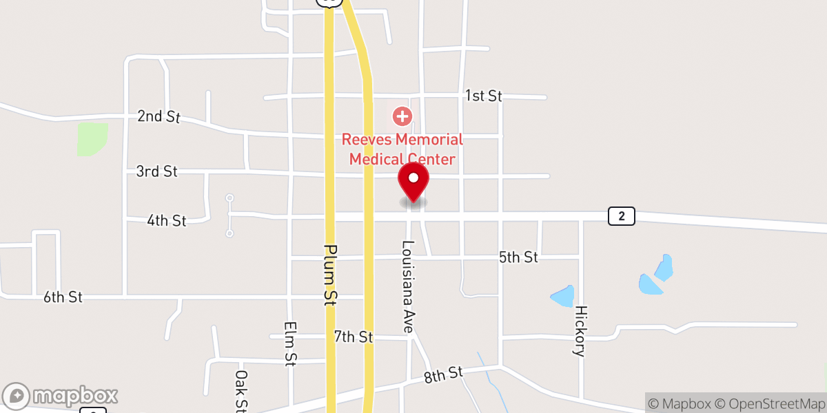 Map showing location of Bernice Depot Museum