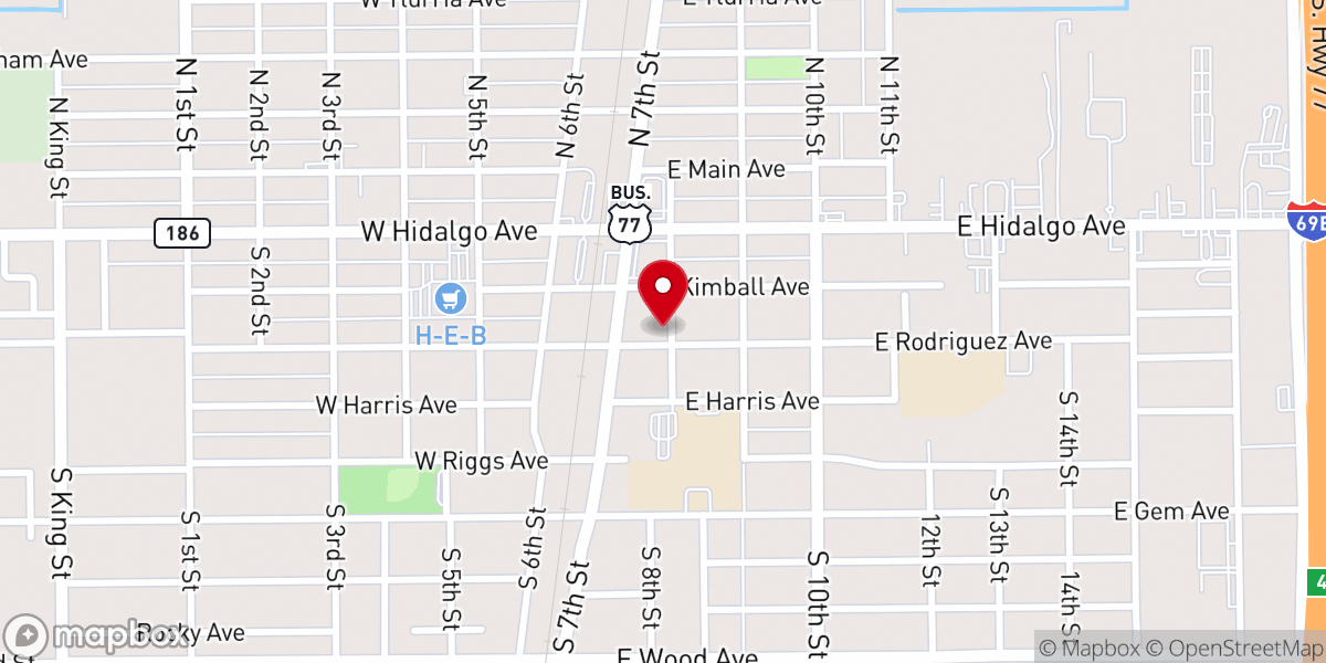 Map showing location of First Assembly Of God Church