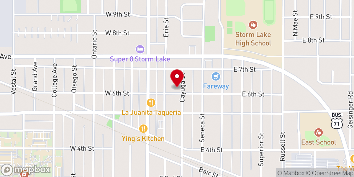 Map showing location of The Pentecostals of Storm Lake