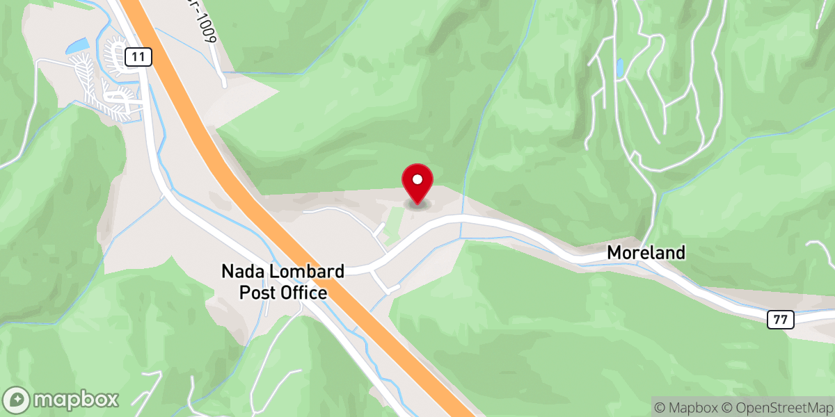 Map showing location of Nada Baptist Mission