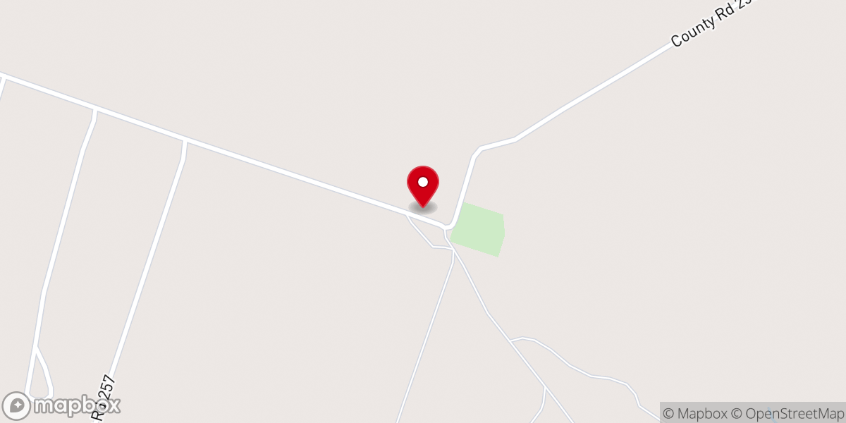 Map showing location of Milam Grove Church