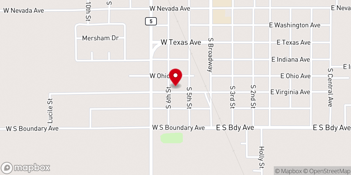 Map showing location of First Assembly Of God Church
