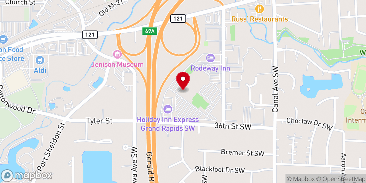 Map showing location of Mars Hill Bible Church