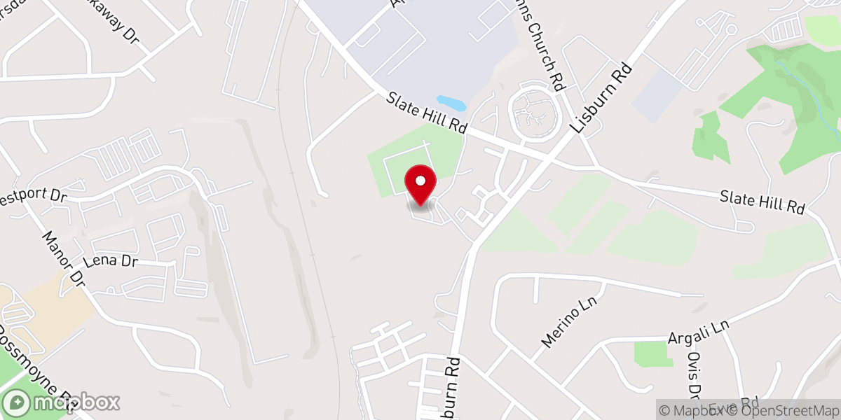 Map showing location of Canaan Bethel Church