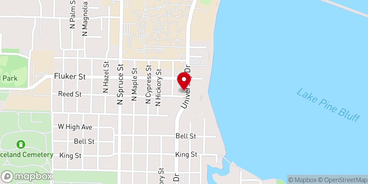 Map showing location of St James United Methodist Church
