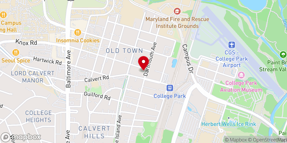 Map showing location of Old Parish House