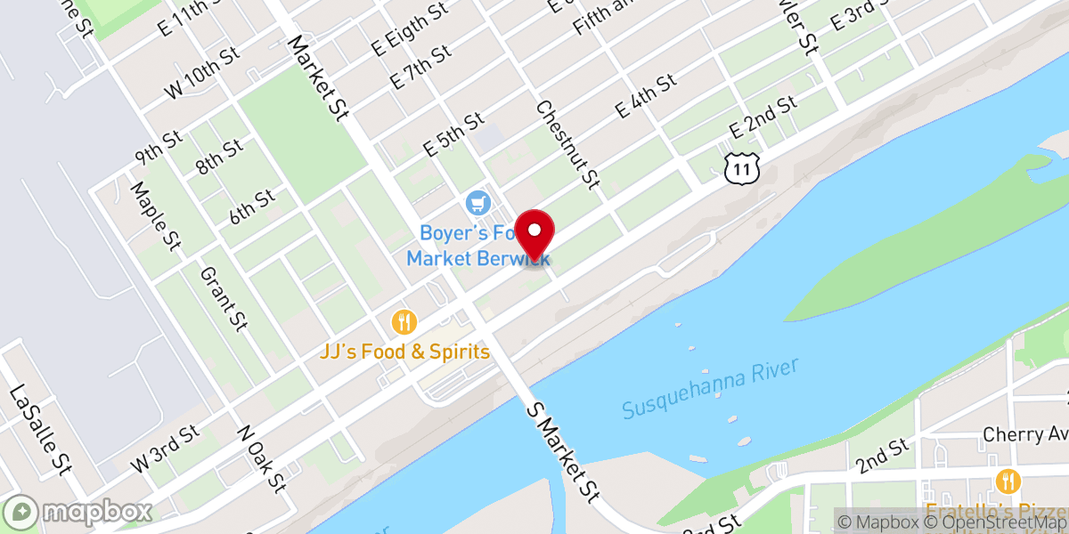 Map showing location of Bower Memorial United Methodist Church