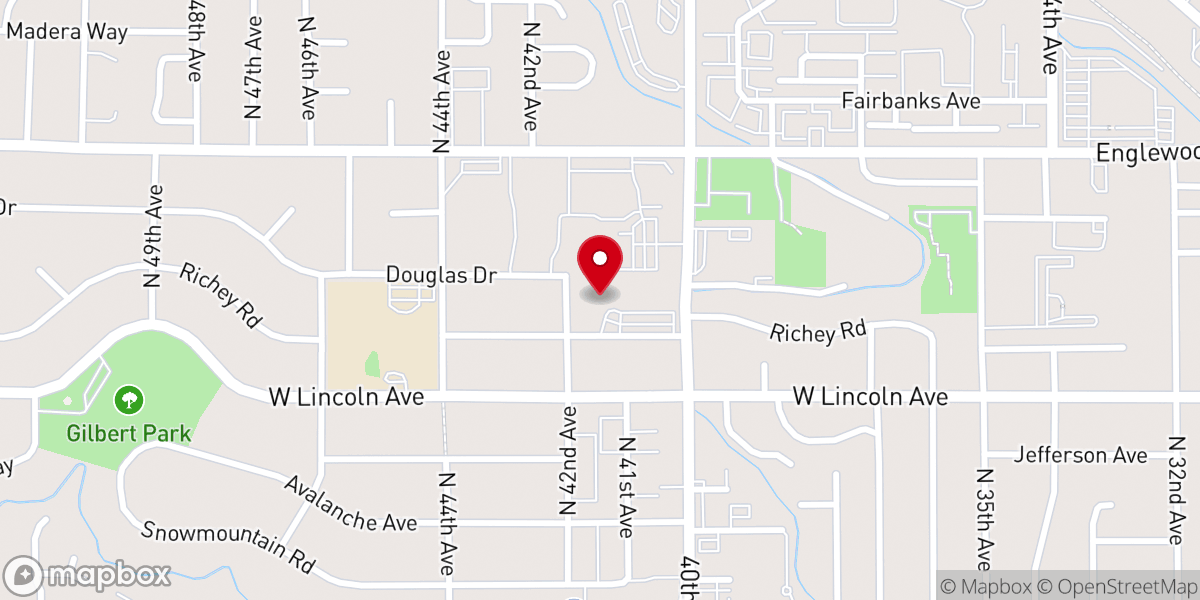 Map showing location of St. Timothy's Episcopal Church