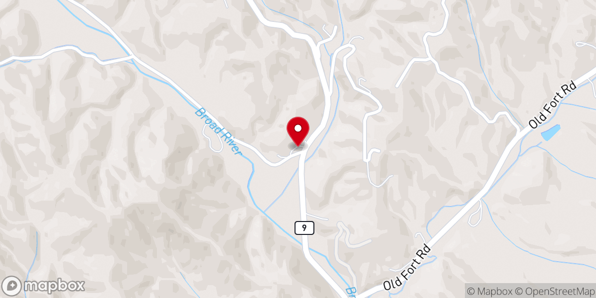Map showing location of Clear Branch Baptist Church
