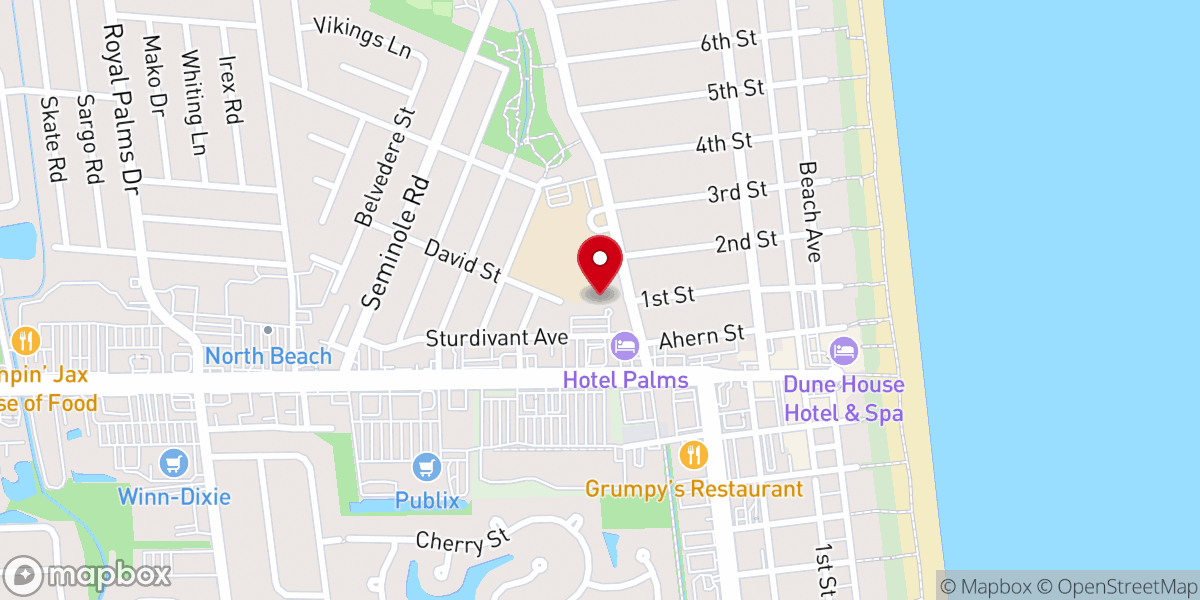 Map showing location of Community Presbyterian Church Memorial Garden