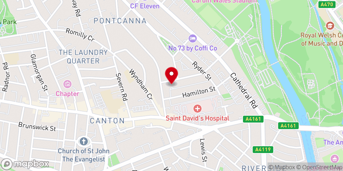 Map showing location of Church of Saint Mary of the Angels