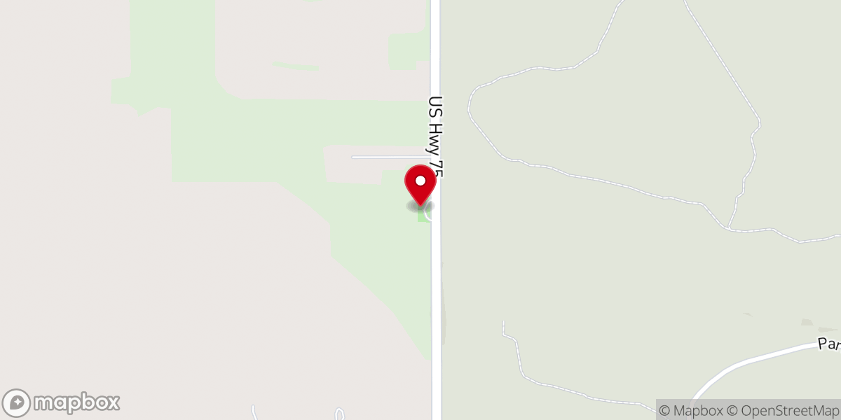 Map showing location of Blue Mound Wayside Chapel