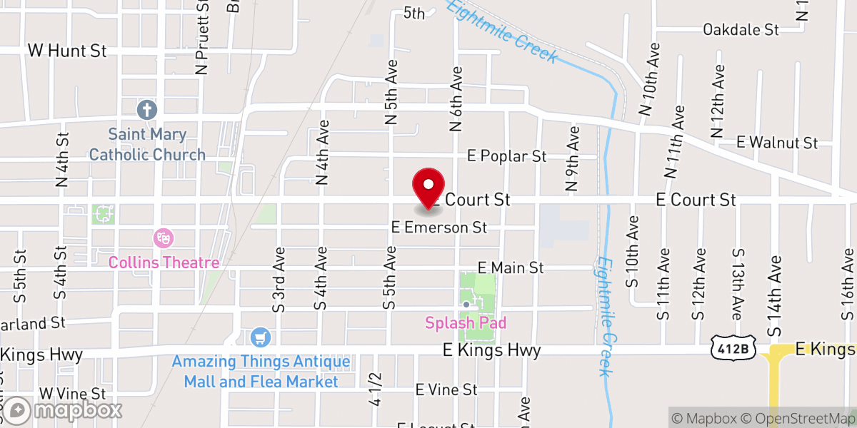 Map showing location of Griffin Memorial United Methodist Church