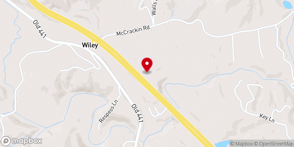 Map showing location of Tabernacle Baptist Church
